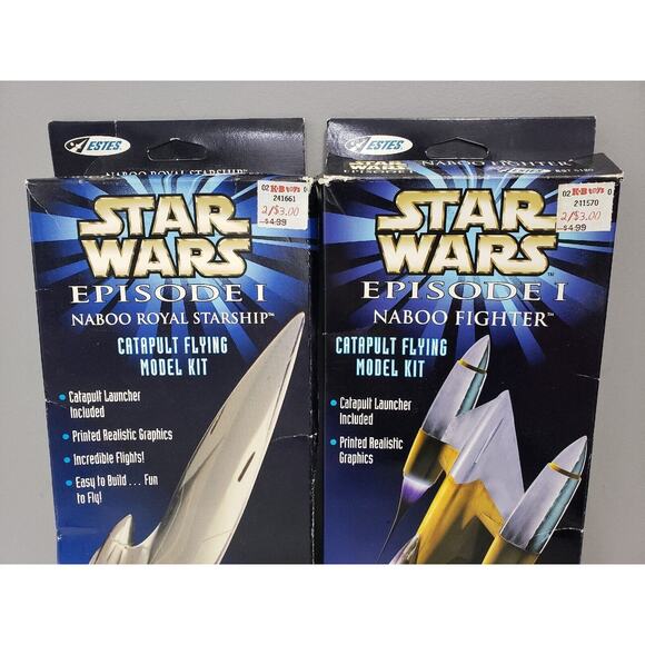 Vintage Star Wars‎ Episode 1 Naboo Fighter & Starship Catapult Flying Model Kit - Picture 4 of 7